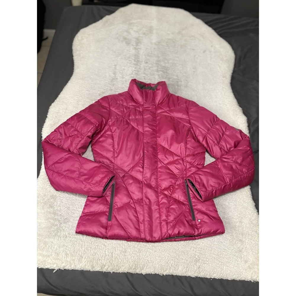 Spyder Prymo Down Puffer Jacket Womens Small Hot Pink Winter‎ Zippered Pockets